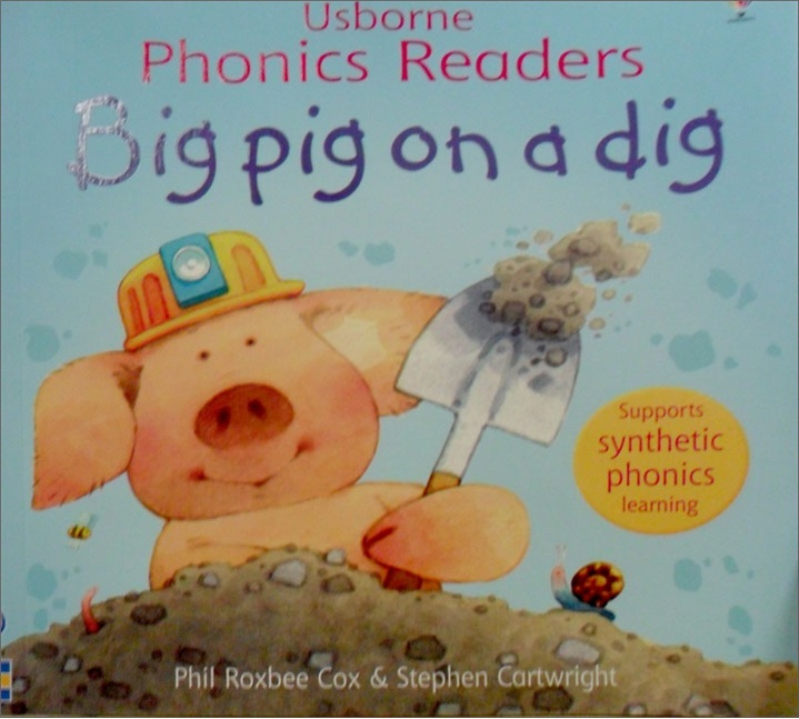 绘本故事《usborne phonics readers big pig on a dig 适合